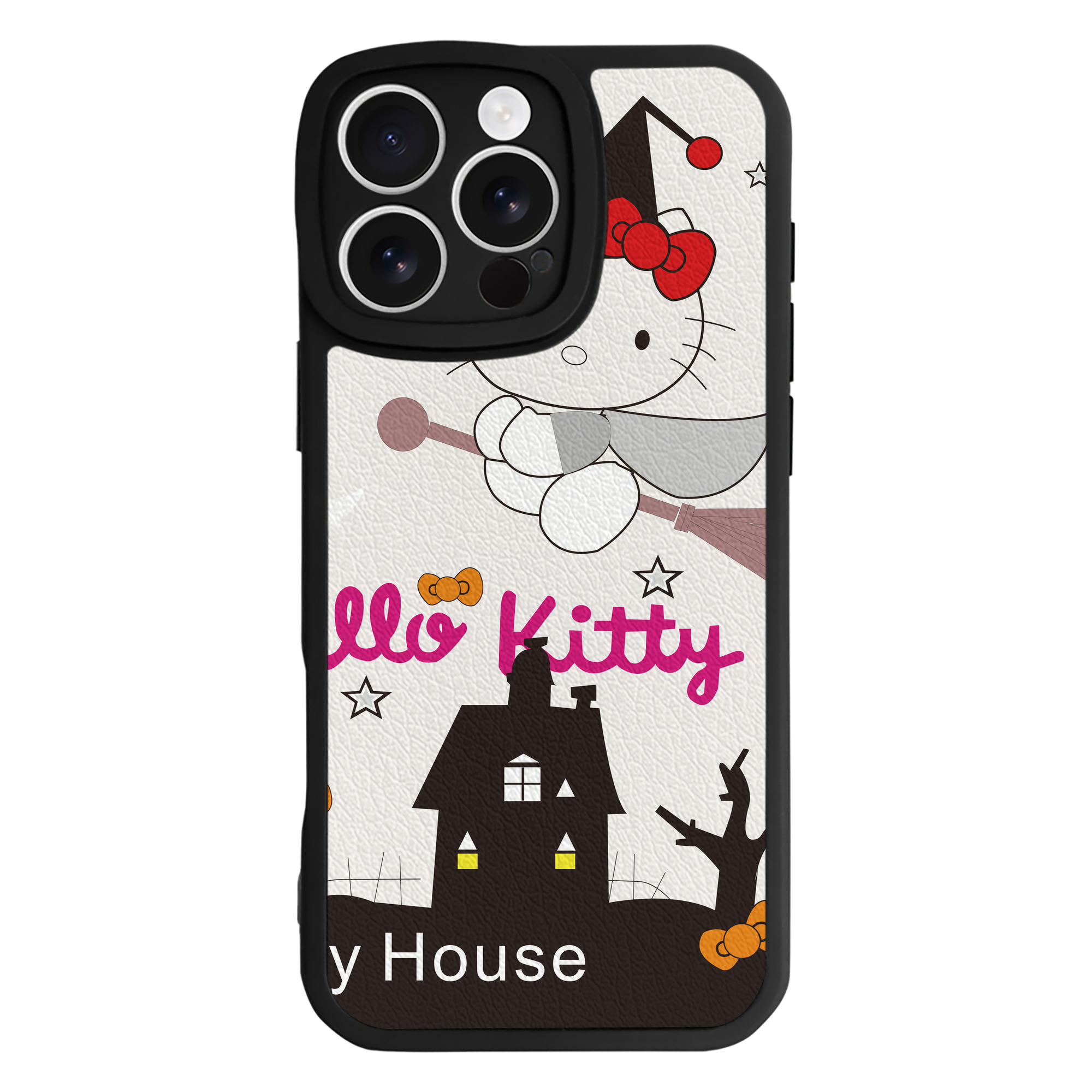 （画像用） Hello Kitty ハローキティ 【iPhone 16シリーズ対応】シリコンスマホケース（レザー調） 材質：シリコン